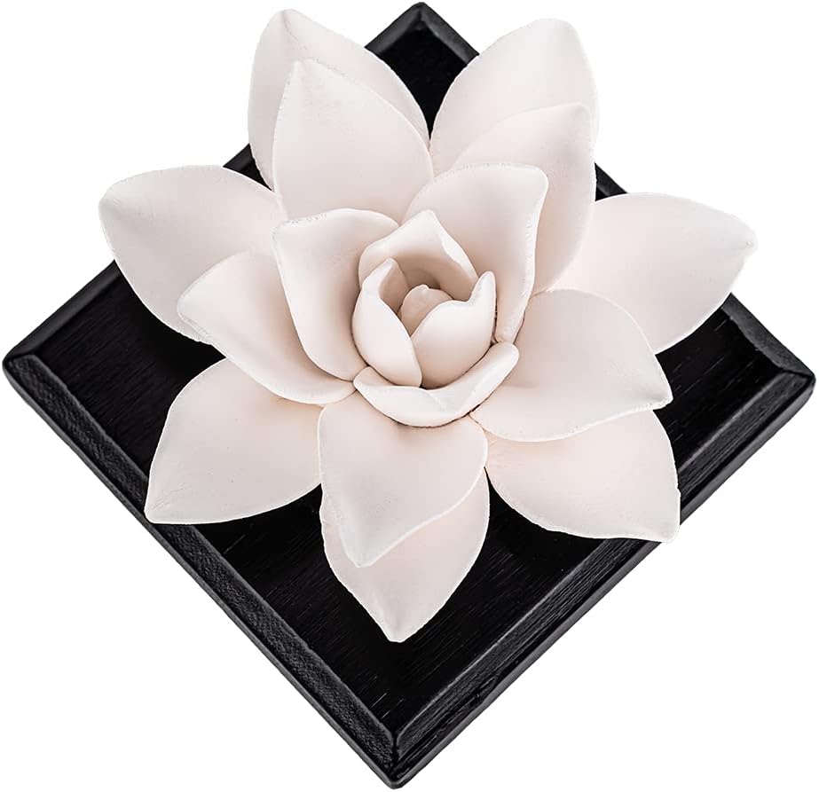 Magnolia Flower Styling Essential Oil Diffuser Stone, Non-Electric, Handmade Products, Decorative Tabletops (Essential Oils Not Included),Rose