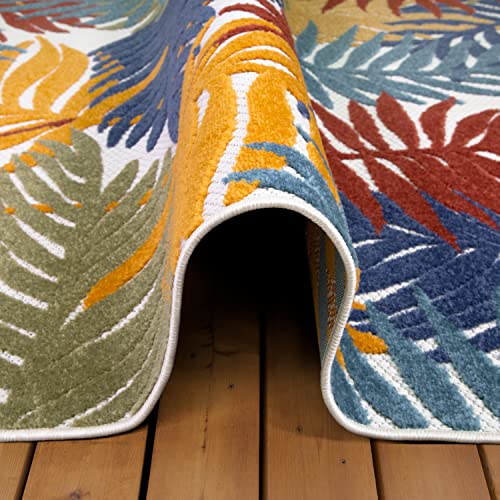 Image of Leick Home Talipot Outdoor Area Rug, 3' x 5', Multicolor