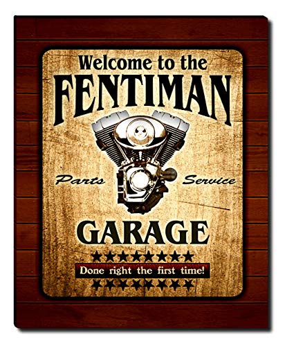 ZuWEE Garage Themed Canvas Print Personalized with The Fentiman Family Name