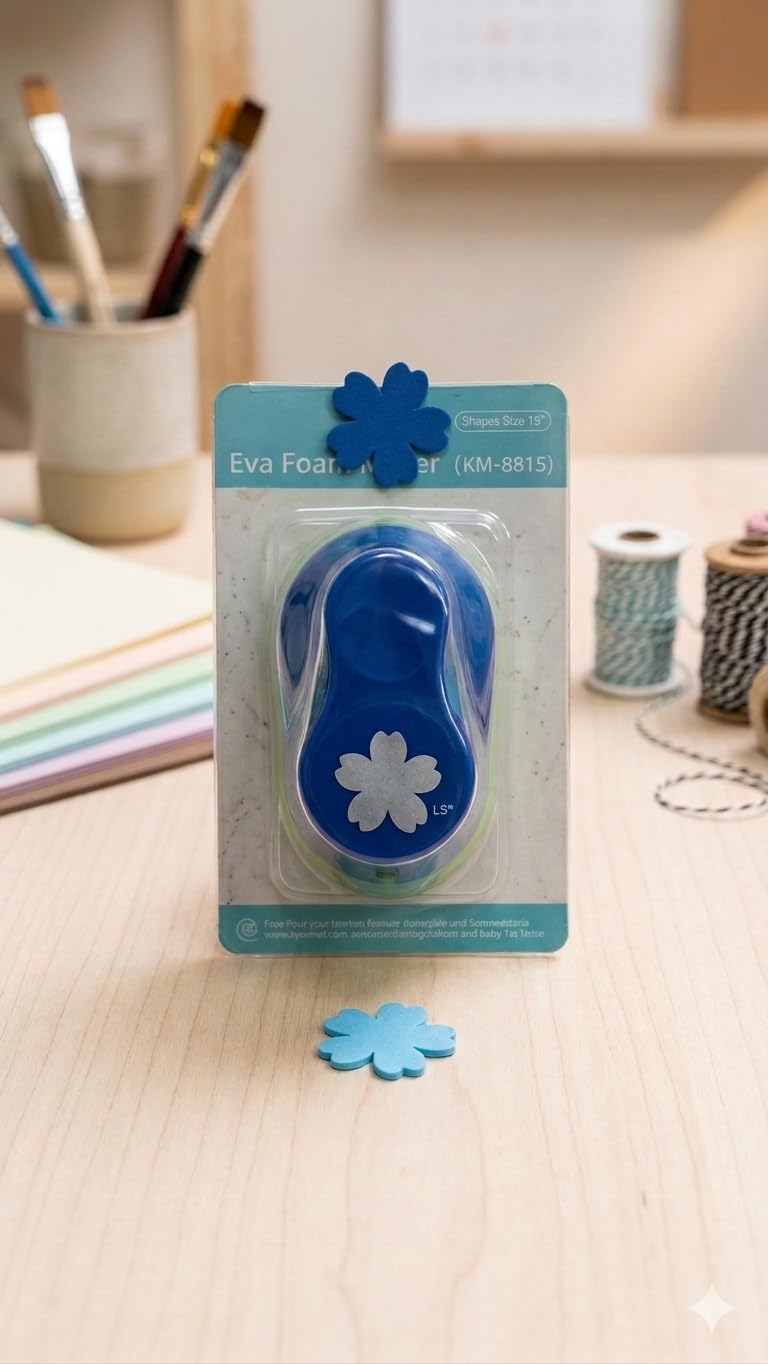 Craft Joy Eva Foam Flower Shape Punch Cutter, 1.5 Inch, for Paper and Eva Sheet Crafts-image-25