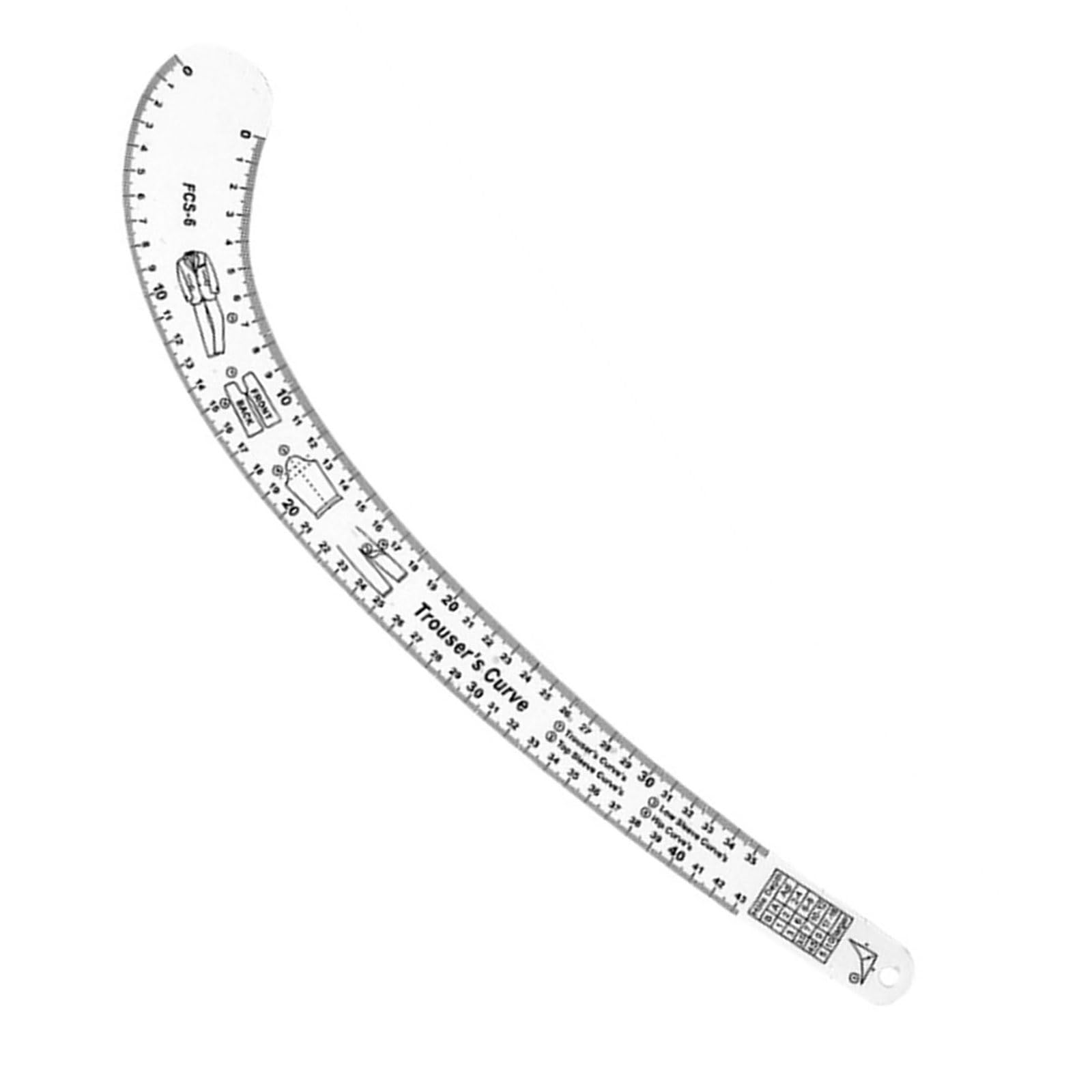 French Curved Ruler Templates Tailors Quilting Ruler for Clothing Pattern Making Dressmaking Sewing Fashion Designing Armhole Curved