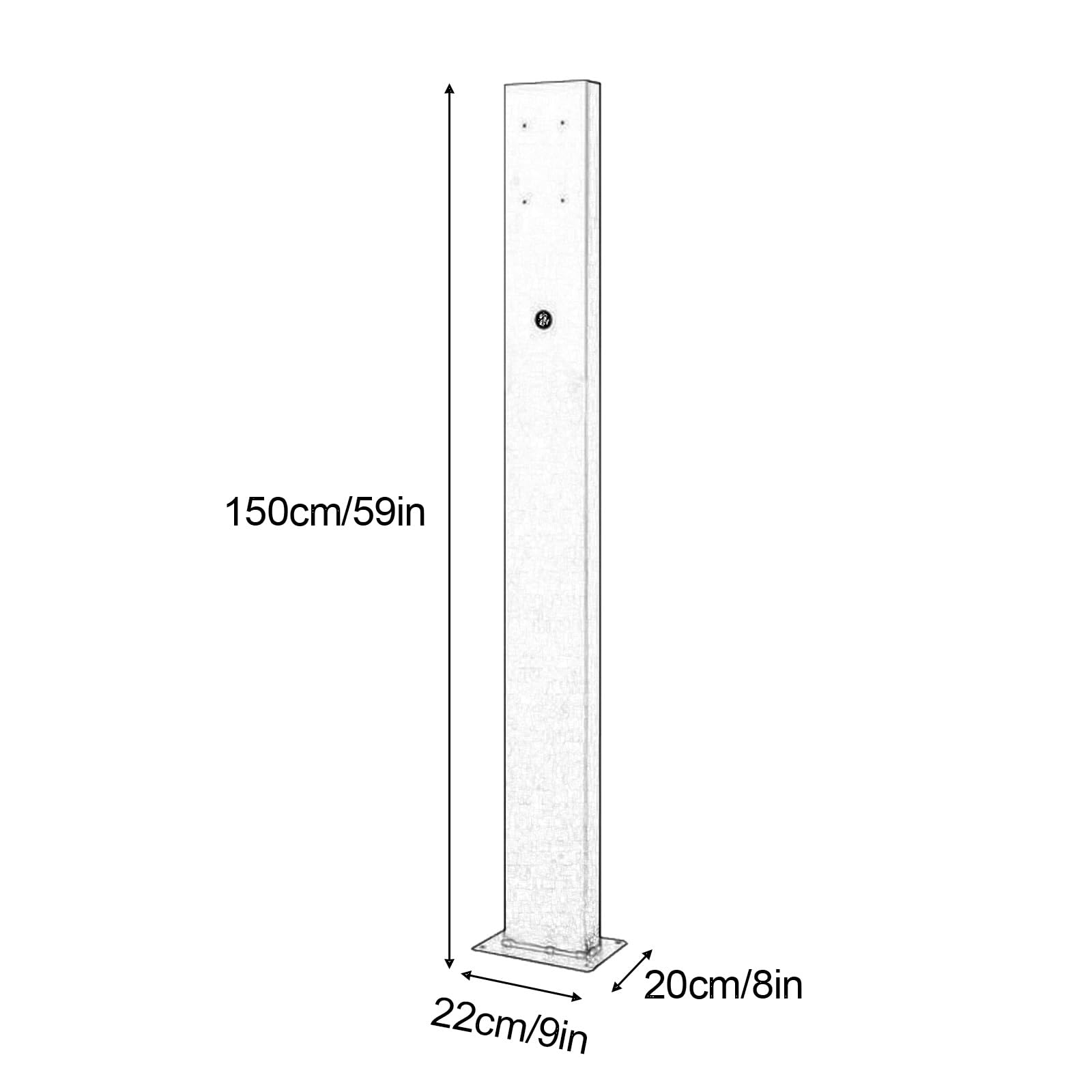 Estación de pedestal de carga EV, poste de carga de vehículos eléctricos, soporte de conector de pared para vehículos de nueva energía, base resistente para uso doméstico y comercial