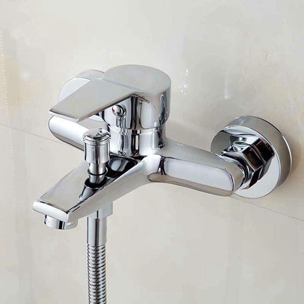 JYBNBBE Wall Mounted Bathtub Faucet Waterfall Bath Faucet Brass Chrome Finish Bath Shower Mixer Hot and Cold Water Mixer tap