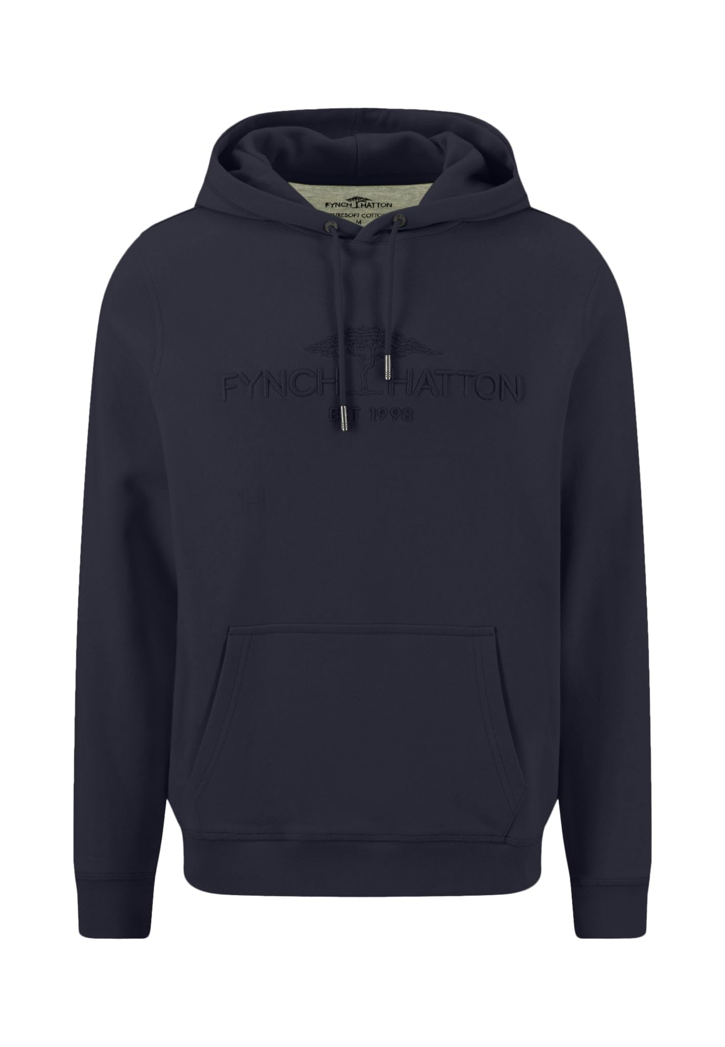 FYNCH-HATTON Hoodie aus Baumwolle mit Logoprägung Navy/XL