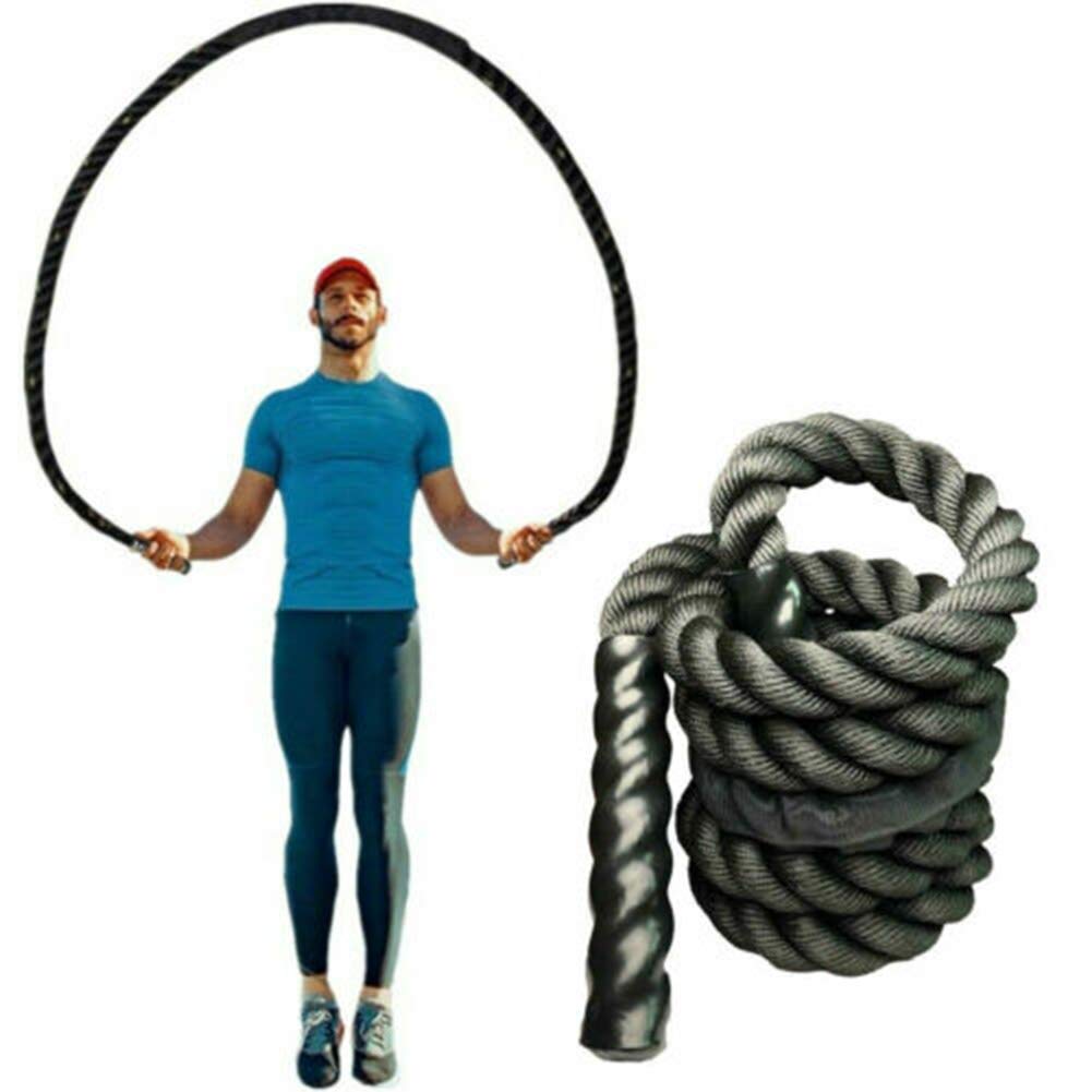 Jump Rope Fitness Schweres Springseil 25mm Heavy Battle Springseile Power Training Multifunktion für Kraft Ausdauer Training und als Unterstützung beim Abnehmen