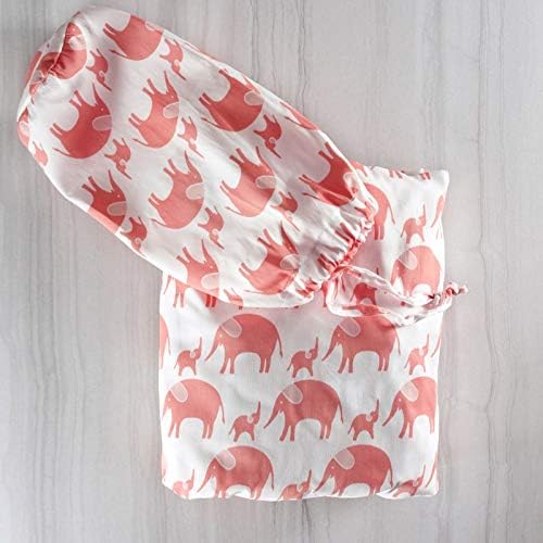 Magnolia Organics Elephant Crib Sheet - Standard, Roxy