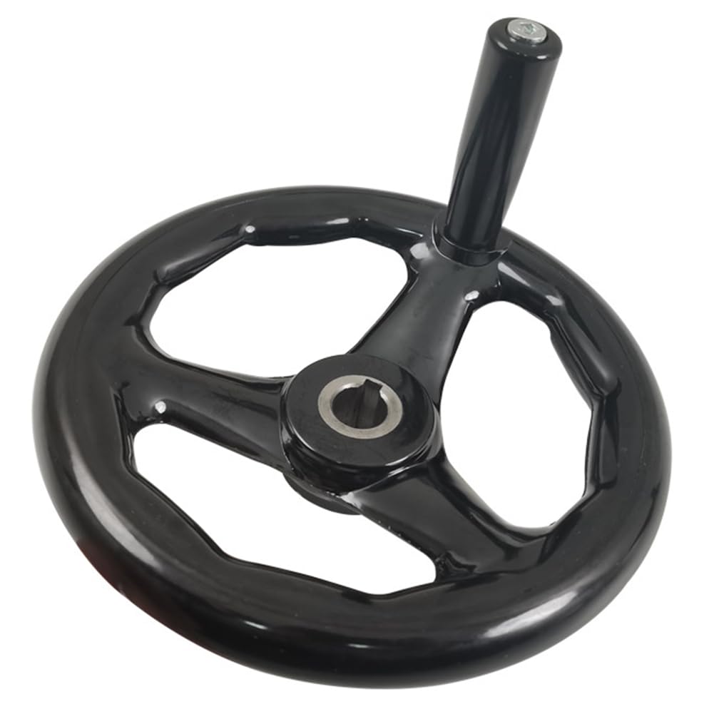 Jnchdghwa As Shown 3 Spoke Hand Wheel Round Hand Wheel Black Round Lathe Milling Machine Milling Hand Wheel