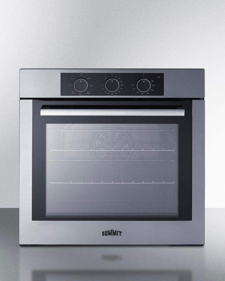 Summit 24" Electric Wall Oven, 2.86 cu.ft. Capacity, ADA Compliant, Convection, Stainless Steel - SEW2401