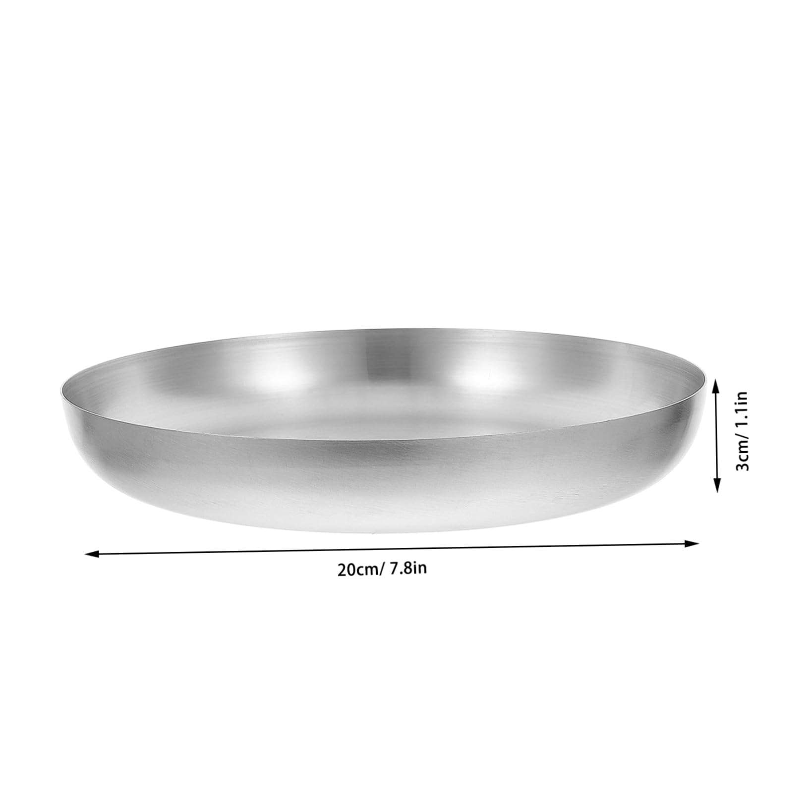 FUNOMOCYA Elegant Round Metal Serving Trays Stainless Steel Dishes for Dinner Snack Eating Dishes
