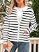 LILLUSORY Women's Striped Cardigan Sweaters Fall Outfits Clothes Fashion Trendy Long Sleeve Tops Casual Knit Lady Jackets White Black S