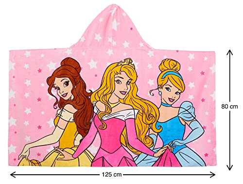 Disney Kids Princess Hooded Towel 100% Cotton Girls Poncho Large Childrens Bathtowel Beach Pool Warm Wrap Swimming Changing Cover Up - Image 2
