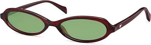 VANLINKER Gafas de sol polarizadas retro ovaladas para mujer, pequeñas, elegantes, estilo vintage de los años 90, a la moda, delgadas, estrechas,