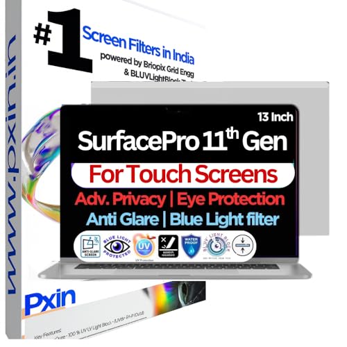 Image of PxIn Surface Pro 11th Gen - 13 Inch Eye Comfort Shield with Adv Privacy | Anti-Glare | No UV | Anti Blue | Touch Sensitive Privacy Filter