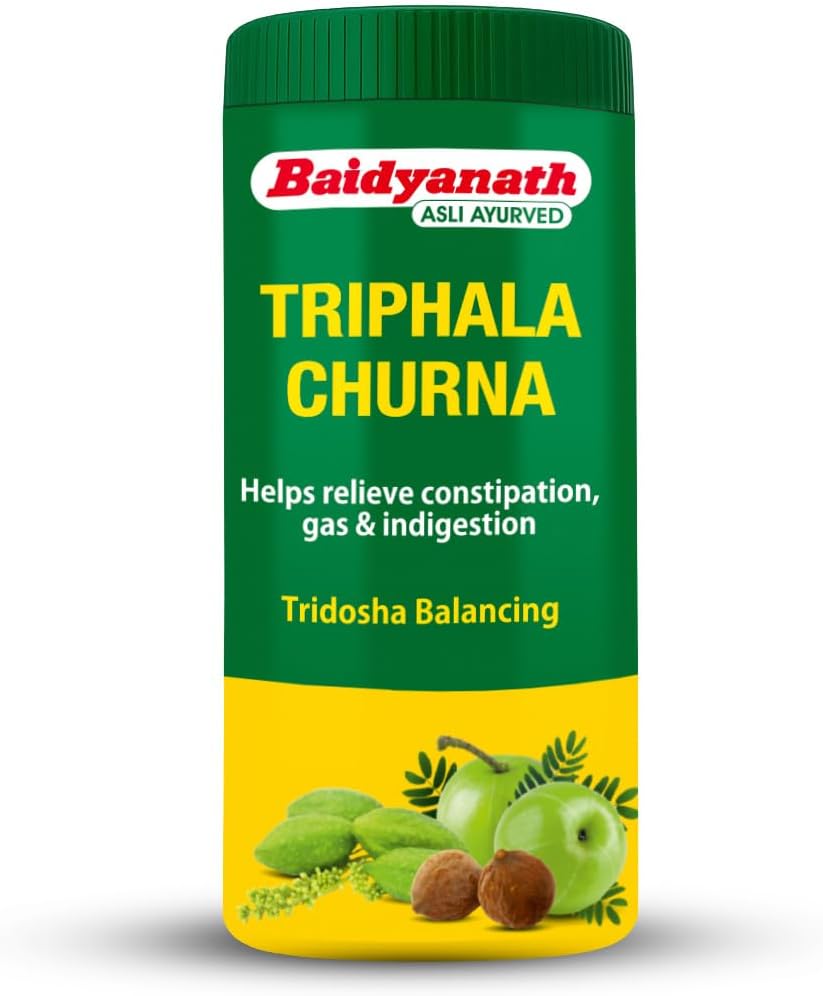 Baidyanath Triphala Churna - 200g | Helps Relieve Constipation |Quick Acidity & Gas Relief | Enriched with Amla