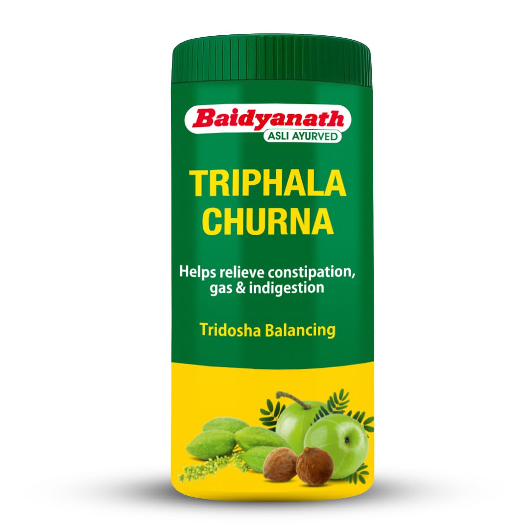 Baidyanath Triphala Churna - 200g | Helps Relieve Constipation |Quick Acidity & Gas Relief | Enriched with Amla