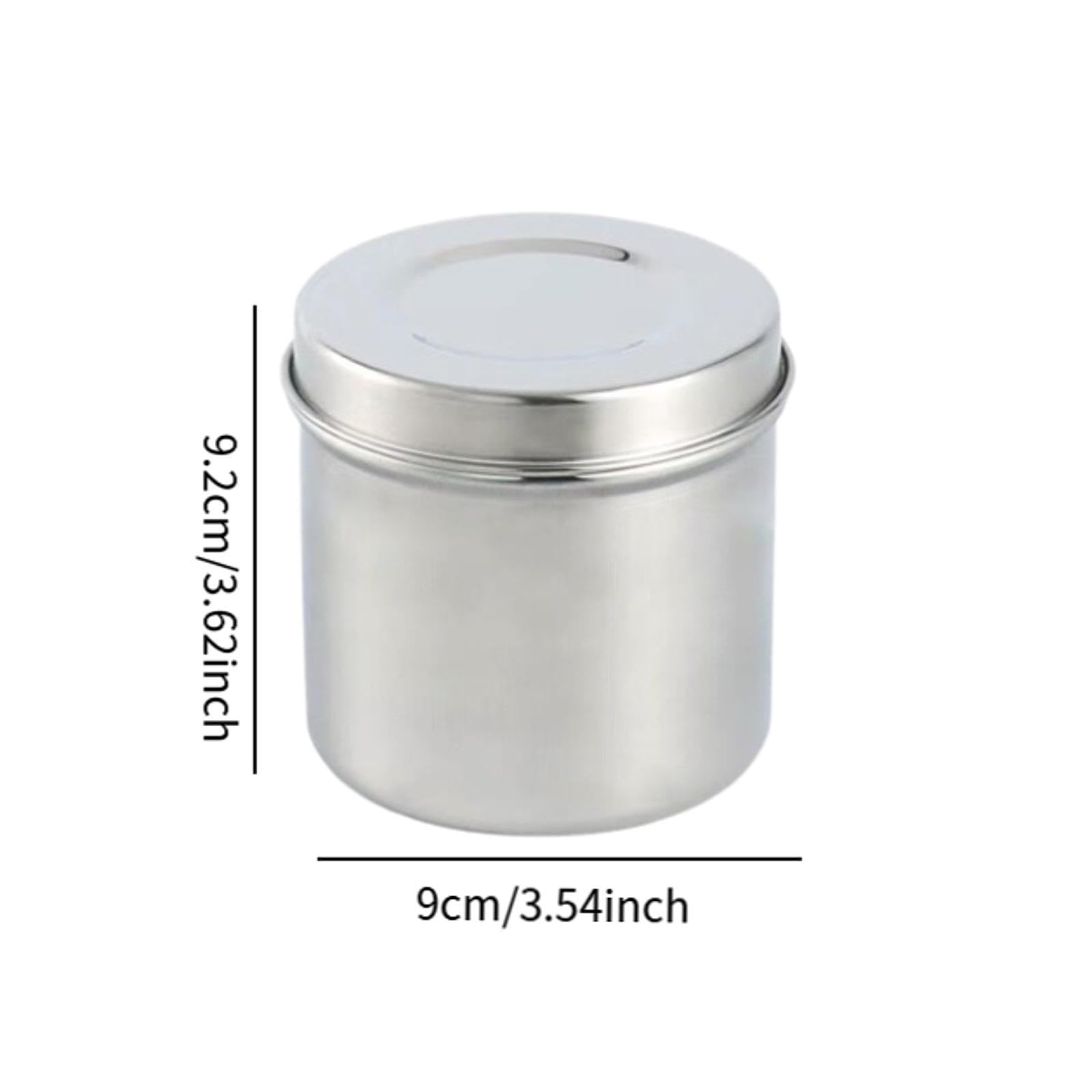 harayaa Récipient en Acier pour Pommade Médicale avec Couvercle pour Boules de Coton dans Les Salons, 9 Cm X 9.2 Cm