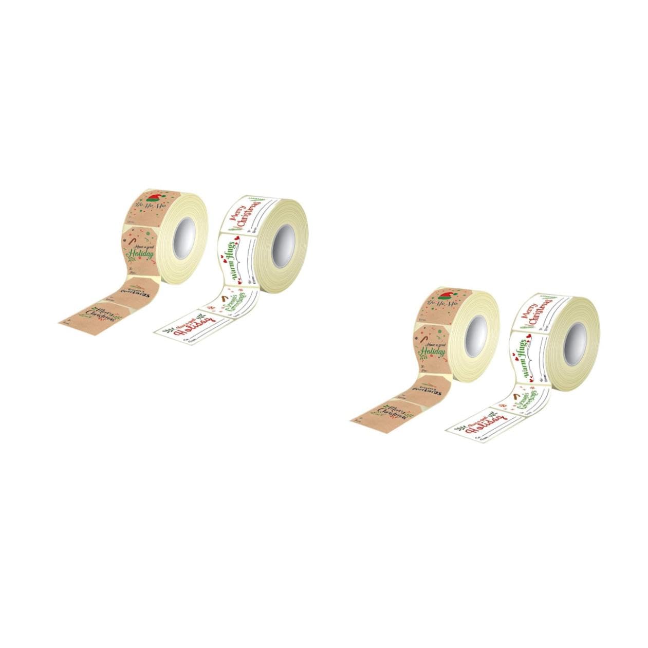 SHINEOFI 2 Set Adesivi Natalizi Etichette Adesivi Da Imballaggio Per Buste Di Ringraziamento Per Sacchetti Di Caramelle Di Natale Per Buste Di Biglietti Di 2 * 2