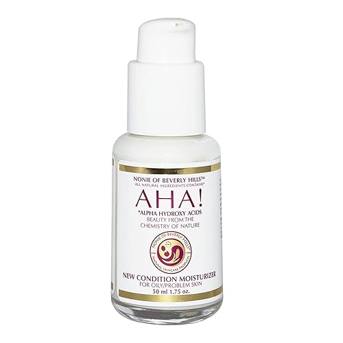 Nonie AHA New Condition Hidratante Para pieles grasas o propensas al acné con alfa hidroxiácidos, limpieza profunda de poros veganos, aprobado por