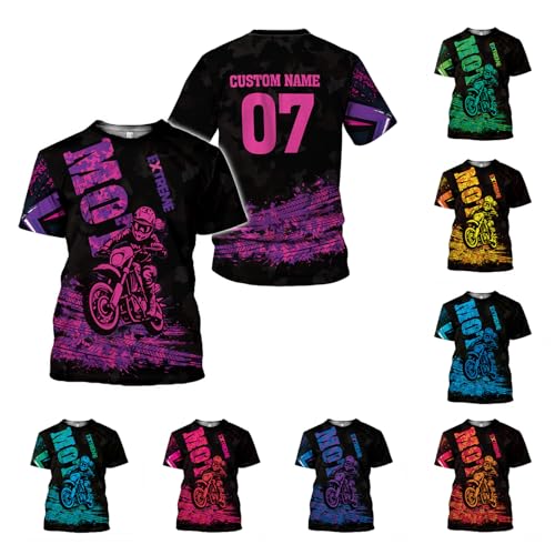 Tee shirt motocross homme personnalisé slim fit respirant pour le sport