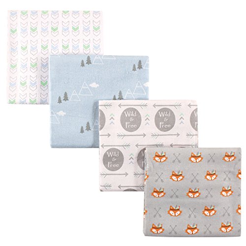 Image of Luvable Friends Unisex Baby Cotton Flannel Receiving Blankets, Wild Free, One Size
