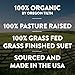 Fatworks Organic Grass-Fed Beef Tallow, Certified Organic Non-Gmo Pasture-Raised Beef Tallow, sourced from several small family ranchers, KETO friendly, exclusive to Fatworks, 14 oz.
