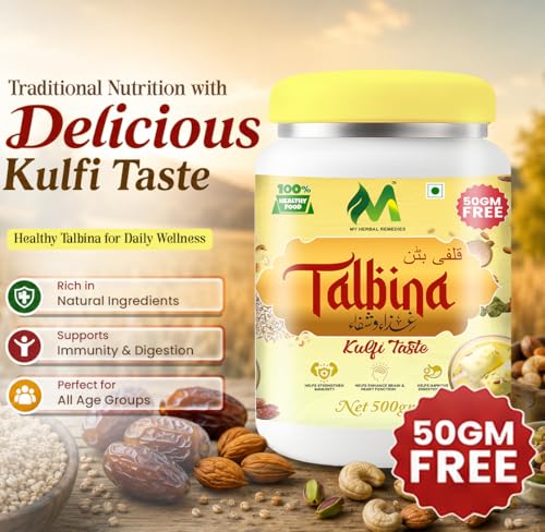 Image of Talbina Powder (Kulfi Flavor) | Sunnah Food | Barley Porridge Mix | High Fiber Protein Breakfast | Healthy Diet for Kids & Adults | Easy to Digest | 550g