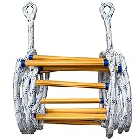 GJZQDKX Rope Ladder,Escape Ladder,Emergency Ladders Safety Ladder for Kids and Adults Fast to Deploy in Fire/8M (3 Meters)