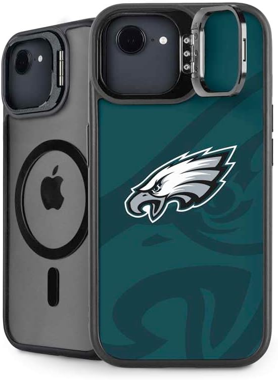 Skinit Kickstand Phone Case Compatible with iPhone 16e - Officially Licensed NFL Philadelphia Eagles Camo Design