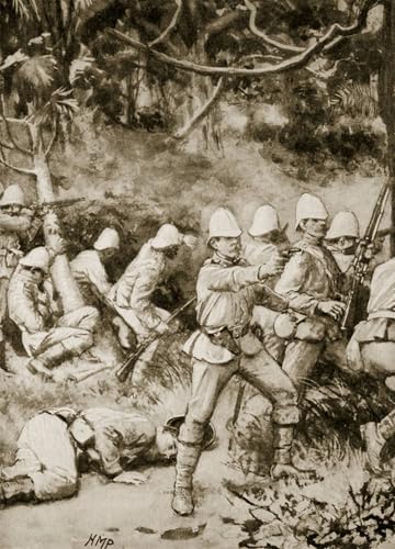 Tableau toile Henry Paget Combat à Coomassie 60x90cm