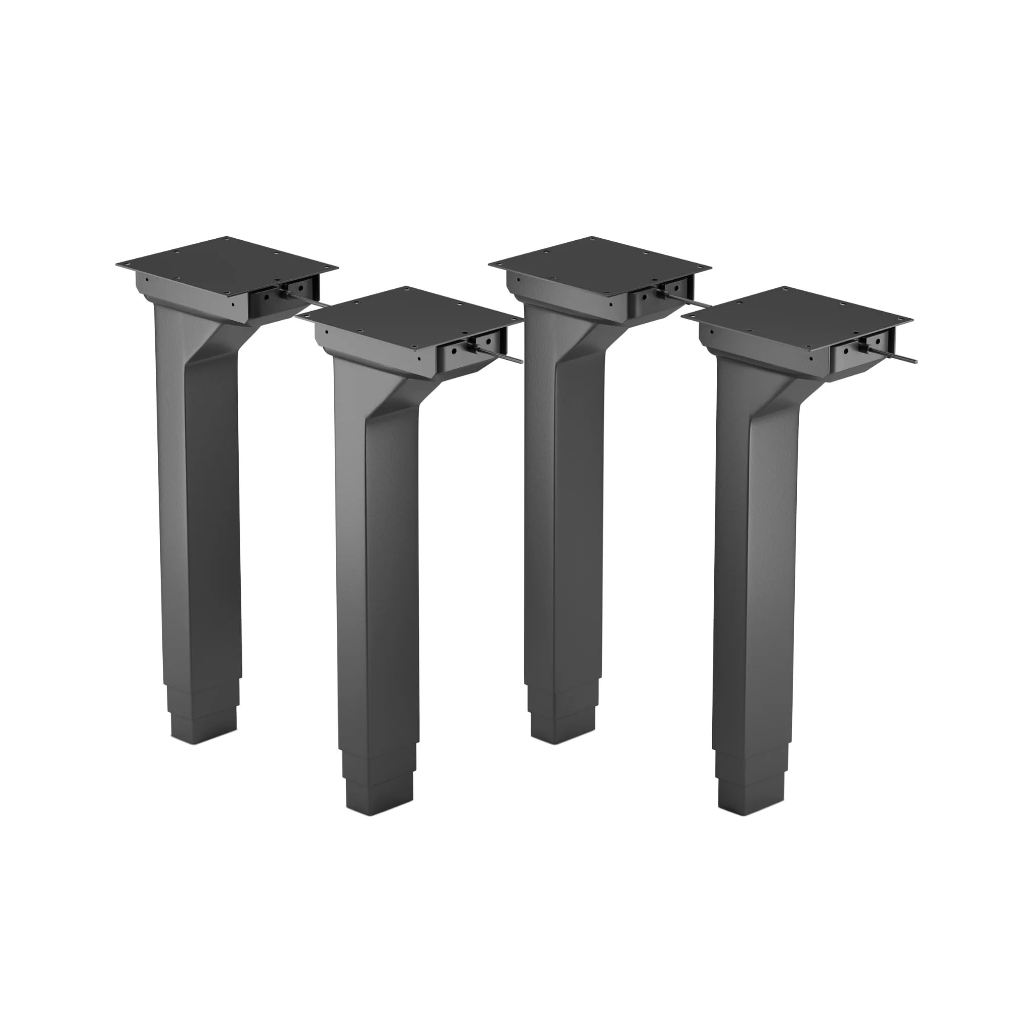PROGRESSIVE AUTOMATIONS 24VDC Adjustable Electric Lifting Column System - 720 lbs, 23.5" - 49" Height Range - Set of 4 Sit Stand Desk Columns, Control Box, Mounting Brackets, Remote, Black Color