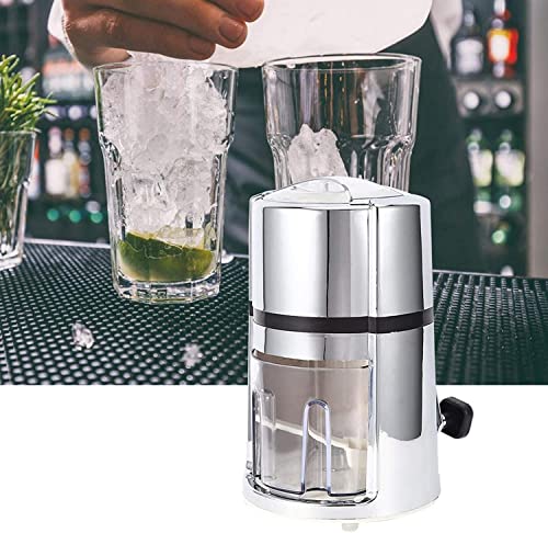 Image of Montavo by FnS Stainless Steel Ice Crusher Manual Machine with Stylish Mirrored Finish Includes a Scoop and Ice Tray