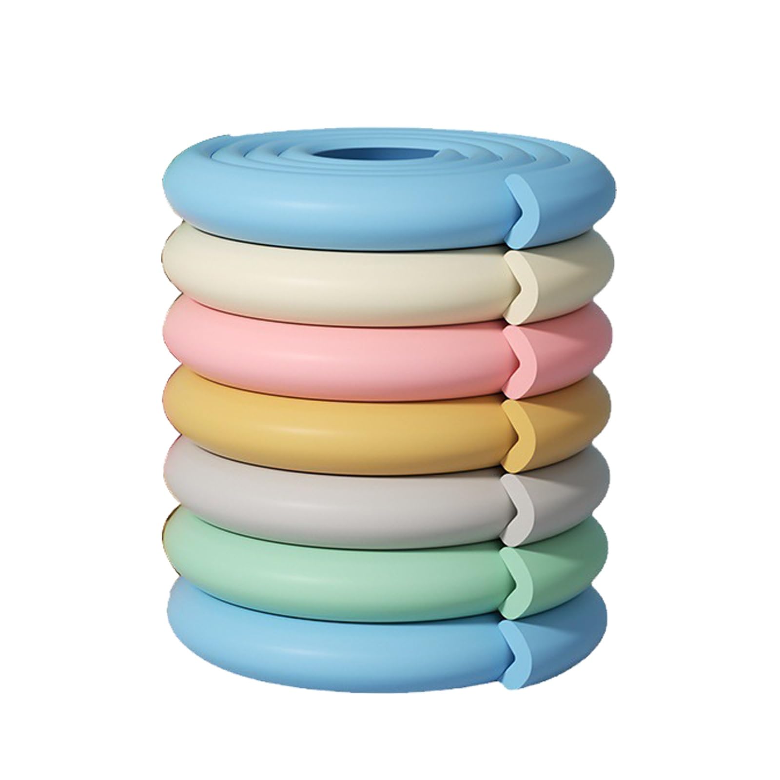 Protectores de Bordes y Esquinas for Muebles, Parachoques de Seguridad for Bordes Afilados, Tira de Parachoques de Seguridad for niños autoadhesiva Amarilla de Alta Densidad(White,20M)