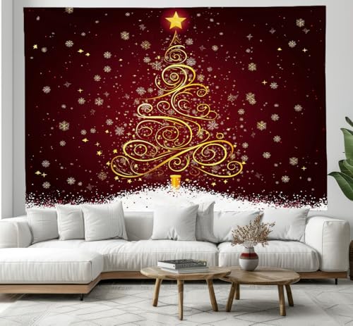 Tapiz Navideño de Lujo de Suave Microfibra con Estampado de Copos de Nieve 2