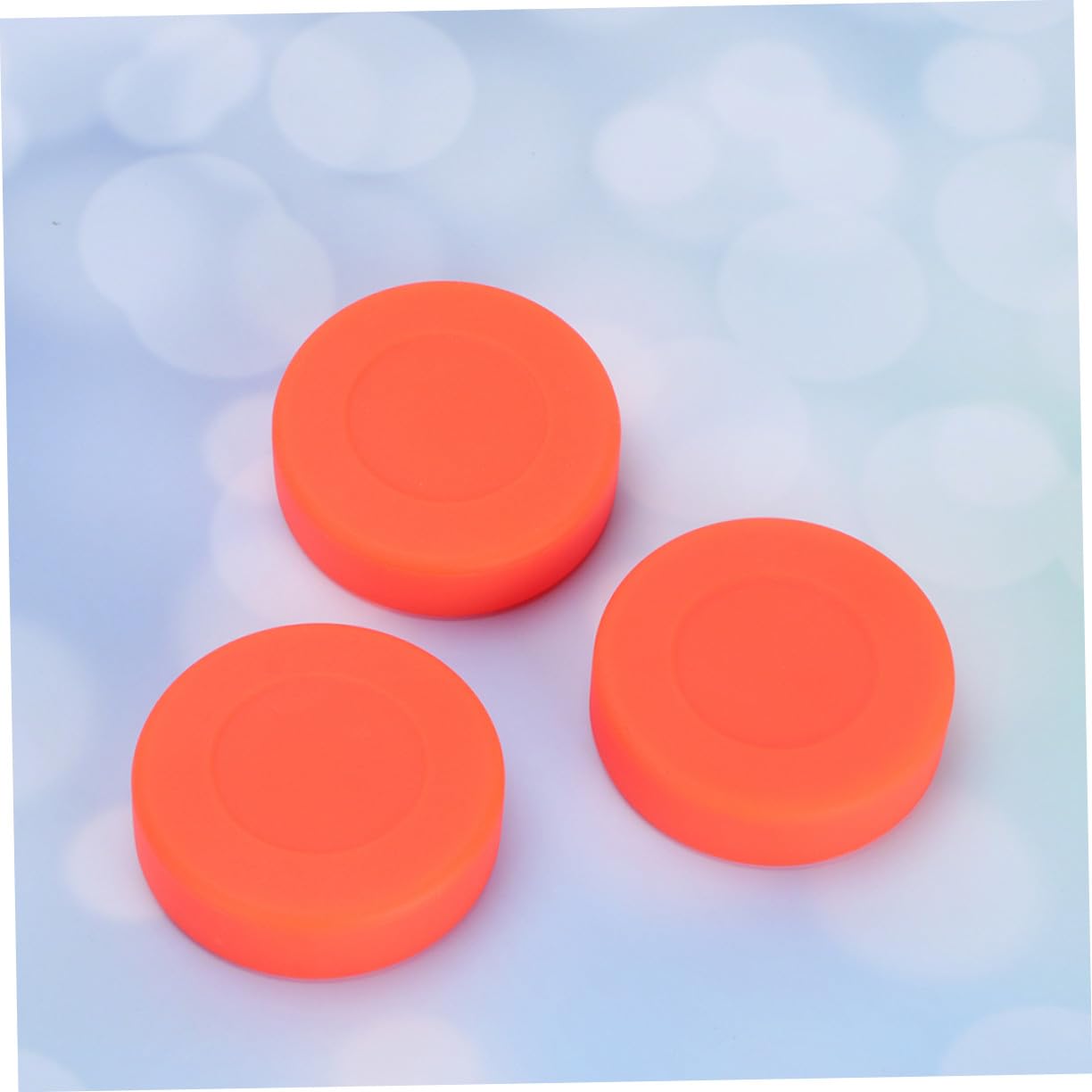 Lot de 10 Rondelles de Hockey PVC Orange à Dureté Réglable Finition Mate Palets de Hockey sur Glace en Caoutchouc Accessoire Sportif Usage Adulte et Entraînement