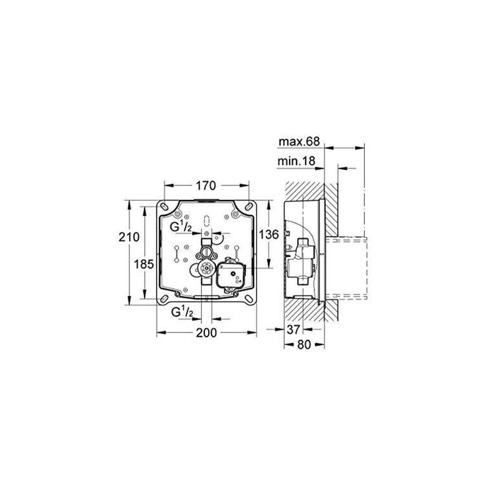 Grohe 37338000 Set For Rapido U Urinal – BigaMart - View #7
