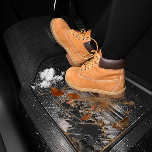 Heavy-Duty WaterProof CAR PASS Floor Mats, Universal Trim-to-Fit SUV Truck Van Mat Set