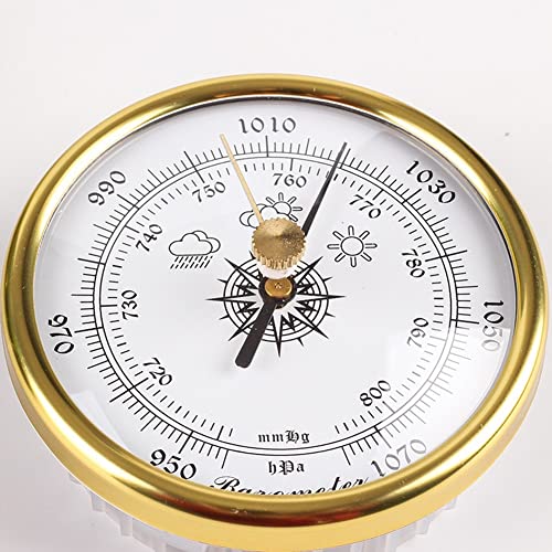 2,8-Zoll-Außenbarometer, 1070 hPa Luftwetterstation, Luftdruckmessgerät mit rundem Zifferblatt für den Heimgebrauch, für Hotels, Lagerhallen, Museen, Labore, Büros, Fabri