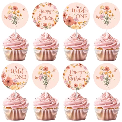 Anniversaire Wild One fille 36 pièces : la solution décoration fleurs sauvages 1 an sans stress