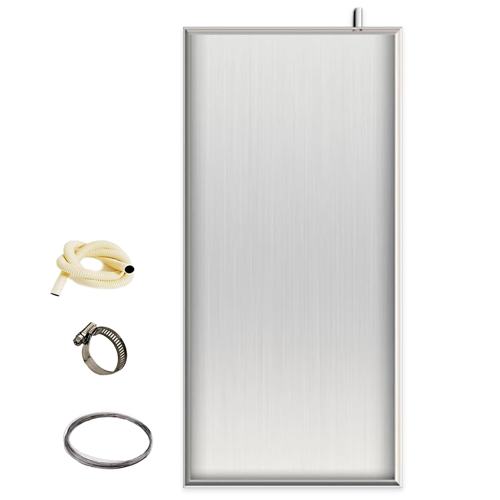 Bandeja de goteo de 39x18 pulgadas para aire acondicionado de acero inoxidable con kit