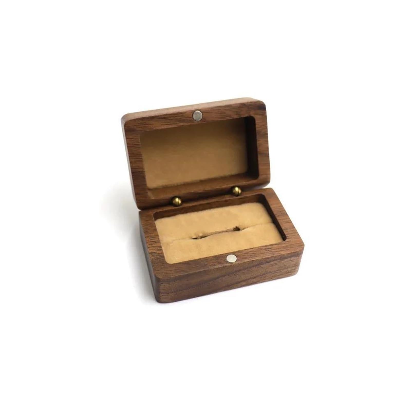 Organizador de collares de madera, caja de almacenamiento portátil para pendientes y anillos, estuche de joyería de nogal negro para propuestas y accesorios, diseño abatible