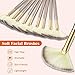 9 Pieces Facial Fan Mask Brushes, Soft Facial Applicator Brushes Tools for Peel Glycolic Makeup for Mud Cream(Champagne)