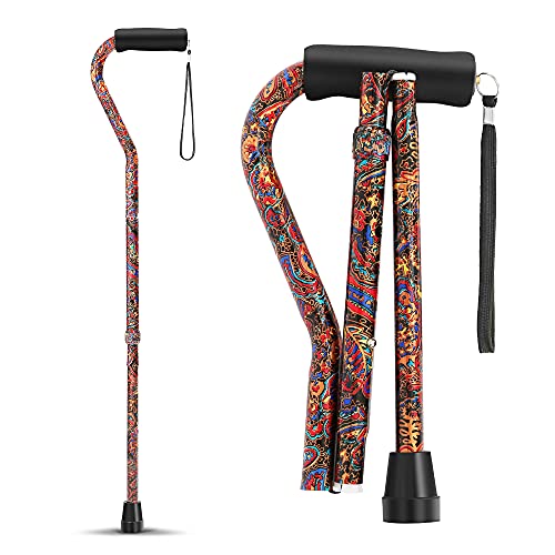 LIXIANG Adjustable Folding Walking Cane - Lightweight and Portable Support