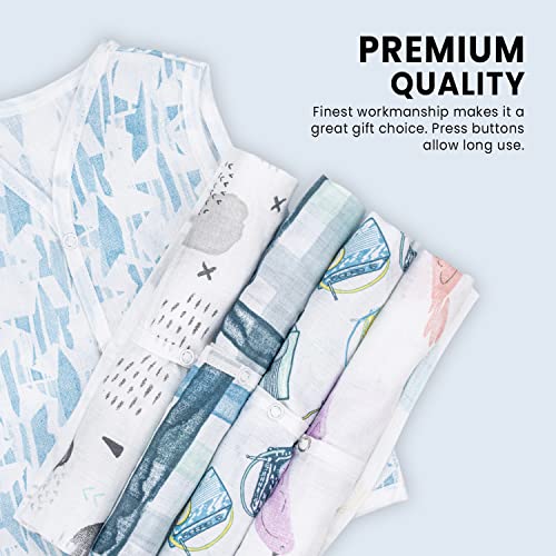 BAYBEE 100 Cotton Muslin Baby Vest Clothes for New Born, Soft