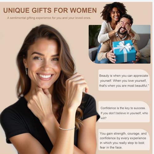 Morse Code Bracelets for Women and Men,Unique Funny Inspirational Birthday Gifts for Her Mother Mom Daughter Wife Bestie Sister Him Best Friends Friendship Gift Stainless Steel Beads Bracelet4