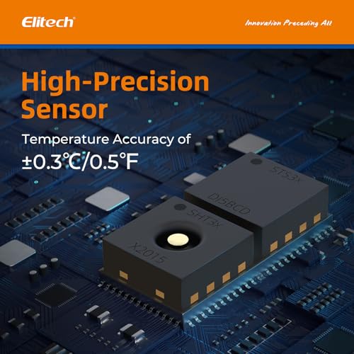 Image of Elitech USB Temperature Humidity Data Logger Reusable Temperature Recorder High Accuracy External Temperature Humidity Sensor, Auto PDF Report USB Port 16000 Points LogEt8THE, -40~85℃, 0~100% RH