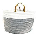 Tunnelvisn 20” by 13” Laundry Hamper Baskets for Blankets Toy Storage Organizer Blanket Basket Rope Basket Clothes Hamper living room storage blanket holder baby hamper organizer baskets foldable laundry basket