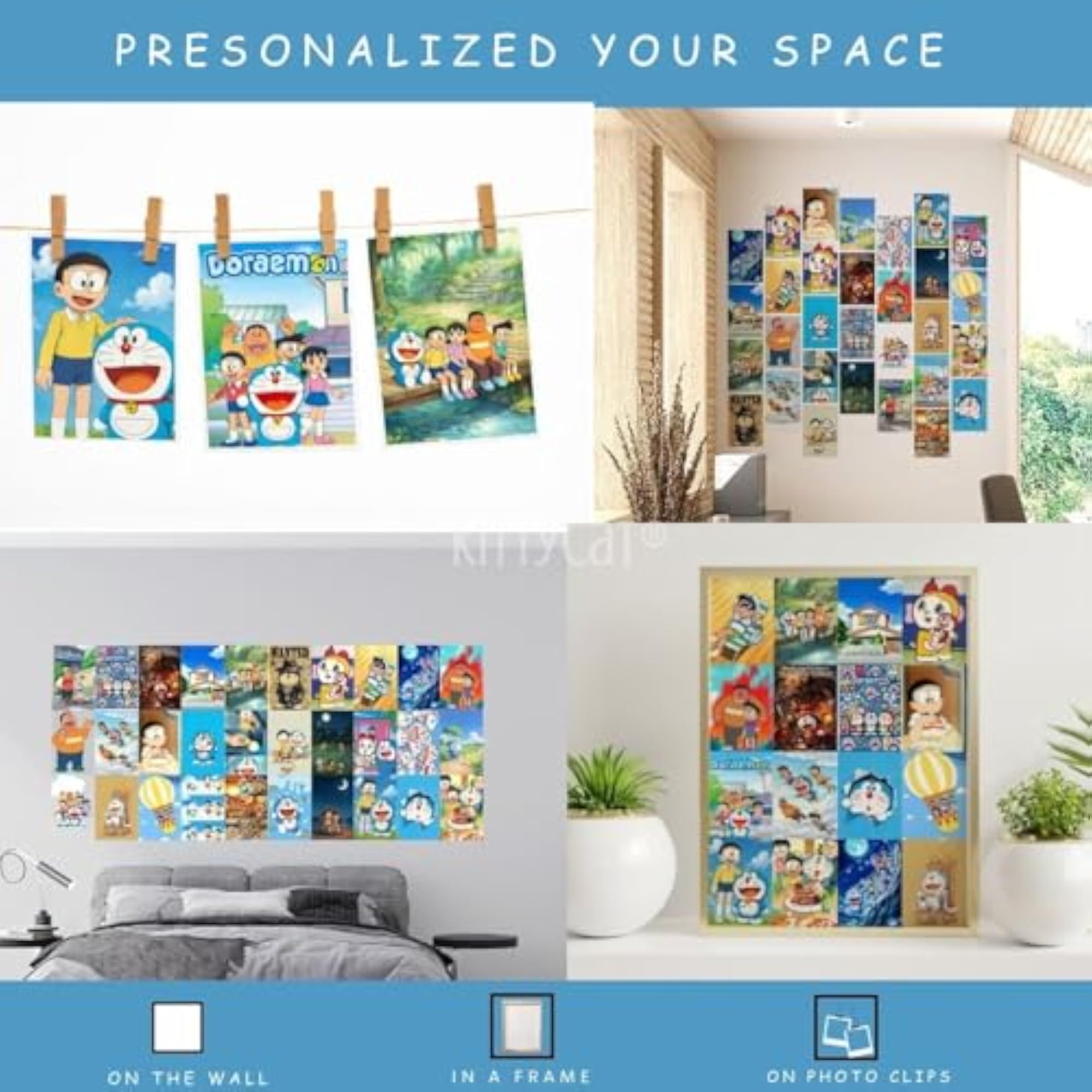 Doraemon Aesthetic Wall Collage Kit, Set of 30