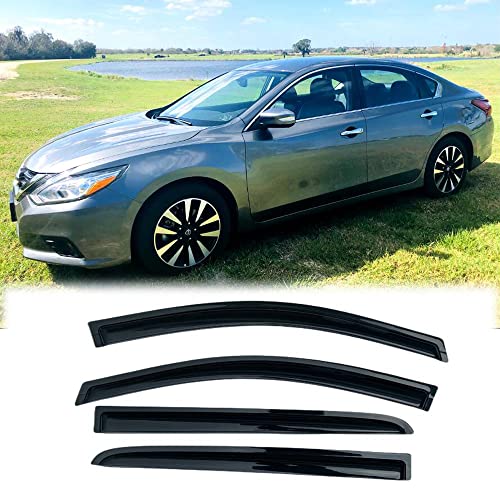 Puermto 94861 Sunproof Waterproof Side Window Wind Deflector, 4Pcs Protective Replacements Rain Guards Set, Window Visor Fit For Nissan Altima 2013 2014 2015 2016 2017 2018 Sedan #TOP1