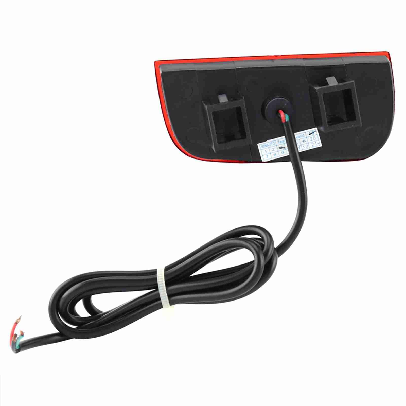 Tbest Lámpara de Freno de Freno LED del Parachoques Trasero de 2 Piezas para el Automóvil para 2016 2017 Safézgo Brillante Mejorado Daytime Running Material Impermeable ABS Negro Rojo