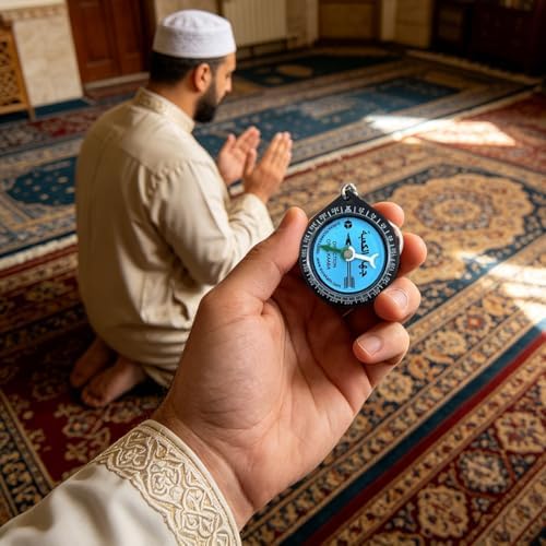 Prayer Compass - Portable Qibla Finder | Allah Direction Keychain, Travel Gear, Religious Navigation Tool, Spiritual Gift for Travel Camping Mountaineering Backpacking Hiking — 사진 6